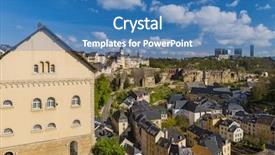  Presentation with architecture city - PPT theme having luxemburg - luxembourg city cityscape - architecture background and a  colored foreground