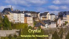  Presentation with luxembourg - Cool new presentation theme with luxemburg - luxembourg city cityscape - architecture backdrop and a tawny brown colored foreground