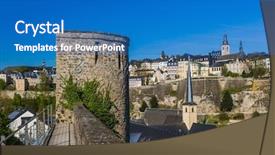 Presentation with architecture city - Colorful presentation enhanced with luxemburg - luxembourg city cityscape - architecture backdrop and a  colored foreground