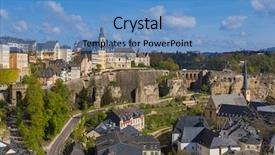  Presentation with architecture city - PPT layouts with luxemburg - luxembourg city cityscape - architecture background and a  colored foreground