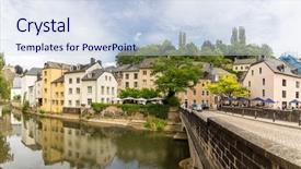  Presentation with luxembourg - Amazing presentation having luxemburg - luxembourg city downtown city part backdrop and a sky blue colored foreground