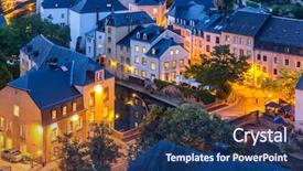  Presentation with luxembourg - Presentation with luxemburg - luxembourg city sunset top view background and a  colored foreground