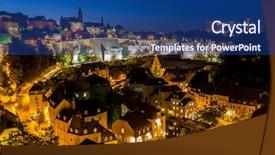  Presentation with luxembourg - Presentation design having luxemburg - luxembourg city sunset top view background and a ocean colored foreground