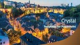  Presentation with luxembourg - Amazing slide deck having luxemburg - luxembourg city sunset top view backdrop and a  colored foreground