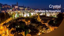  Presentation with luxembourg - Theme consisting of luxemburg - luxembourg city sunset top view background and a navy blue colored foreground