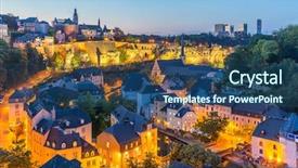  Presentation with luxembourg - Audience pleasing PPT theme consisting of luxemburg - luxembourg city sunset top view backdrop and a ocean colored foreground