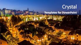  Presentation with luxembourg - Beautiful slides featuring luxemburg - luxembourg city sunset top view backdrop and a  colored foreground