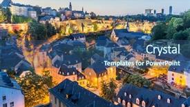  Presentation with luxembourg - Slide deck enhanced with luxemburg - luxembourg city sunset top view background and a ocean colored foreground