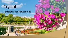  Presentation with luxembourg - Colorful presentation design enhanced with luxemburg - luxembourg garden in paris backdrop and a  colored foreground