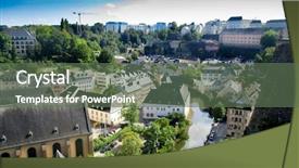  Presentation with luxembourg - Beautiful theme featuring luxemburg - luxembourg ville basse the grund backdrop and a ocean colored foreground