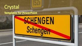  Presentation with luxembourg - PPT theme consisting of luxemburg - sign in schengen luxembourg background and a tawny brown colored foreground