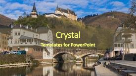  Presentation with luxembourg - Presentation theme enhanced with luxemburg - vianden castle in luxembourg background and a  colored foreground