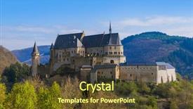  Presentation with luxembourg - Audience pleasing slide deck consisting of luxemburg - vianden castle in luxembourg backdrop and a tawny brown colored foreground