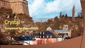  Presentation with luxembourg - Audience pleasing slides consisting of luxemburg - view of the grund quarter backdrop and a tawny brown colored foreground
