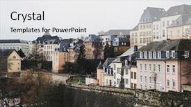  Presentation with luxembourg - Audience pleasing PPT layouts consisting of luxemburg - view of the old town backdrop and a white colored foreground