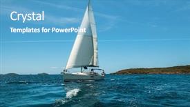  Presentation with sailing - PPT layouts enhanced with luxery yacht sailing background and a teal colored foreground