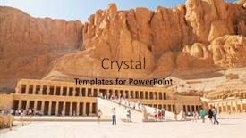  Presentation with mortuary - Slide set featuring luxor-egypt-apr-10-unidentified background and a coral colored foreground