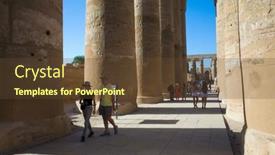  Presentation with 2022 - PPT theme featuring luxor-egypt-october-2-2022 background and a tawny brown colored foreground