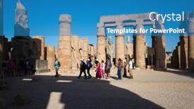  Presentation with 2022 - Presentation design with luxor-egypt-october-2-2022 background and a teal colored foreground