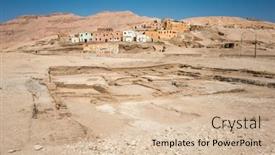  Presentation with archaeological - PPT theme having luxor-egypt-october-5-2022 background and a lemonade colored foreground