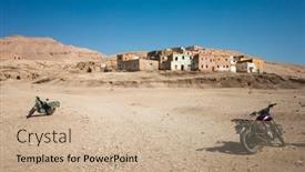  Presentation with 2022 - Presentation theme consisting of luxor-egypt-october-5-2022 background and a soft green colored foreground