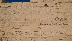  Presentation with nile river - Amazing presentation design having luxor-temple-in-luxor-ancient backdrop and a coral colored foreground