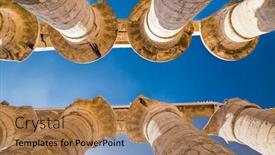  Presentation with ancient egypt - Audience pleasing slide set consisting of luxor-temple-in-luxor-ancient backdrop and a coral colored foreground