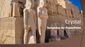  Presentation with ancient egypt - PPT theme featuring luxor-temple-in-luxor-ancient background and a violet colored foreground