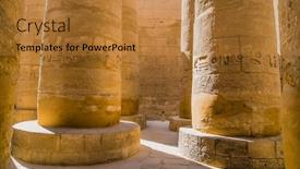  Presentation with nile river - PPT theme consisting of luxor-temple-in-luxor-ancient background and a gold colored foreground