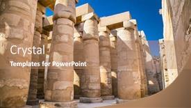  Presentation with nile egypt - Colorful slide set enhanced with luxor-temple-in-luxor-ancient backdrop and a coral colored foreground