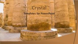  Presentation with nile egypt - PPT theme having luxor-temple-in-luxor-ancient background and a yellow colored foreground