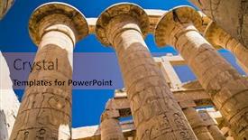  Presentation with egyptian - Colorful slides enhanced with luxor-temple-in-luxor-ancient backdrop and a coral colored foreground