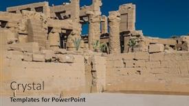  Presentation with ancient egypt - Amazing presentation theme having luxor-temple-in-luxor-ancient backdrop and a coral colored foreground