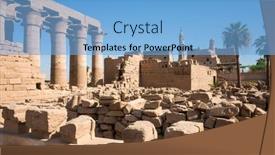  Presentation with ancient ruins - Presentation consisting of luxor-temple-open-air-museum background and a light blue colored foreground
