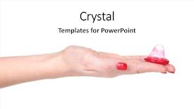  Presentation with condom - PPT theme having luxur car - hand holding a condom isolated background and a  colored foreground