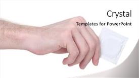  Presentation with condom - Audience pleasing slide deck consisting of luxur car - hand holding a condom isolated backdrop and a white colored foreground