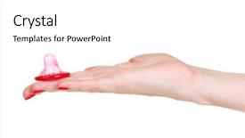  Presentation with condom - Amazing presentation design having luxur car - hand holding a condom isolated backdrop and a  colored foreground