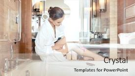  Presentation with shaving - Audience pleasing PPT layouts consisting of luxur car - woman removing hair by shaving backdrop and a soft green colored foreground