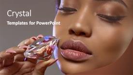  Presentation with luxury diamond - Audience pleasing slide deck consisting of luxurious-african-american-model backdrop and a violet colored foreground