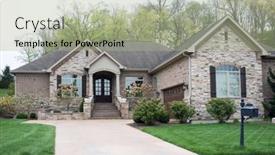  Presentation with brick - Theme enhanced with luxurious-beige-stone-and-brick background and a mint green colored foreground