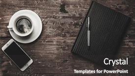  Presentation with wood carving tools - PPT theme featuring luxurious businessman tools background and a dark gray colored foreground