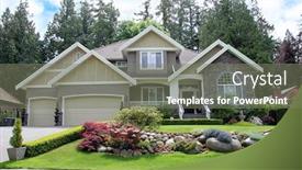  Presentation with canadian culture canada china national - Colorful PPT theme enhanced with luxurious-canadian-mansion backdrop and a gray colored foreground