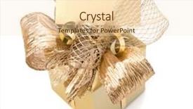  Presentation with note - Presentation theme with luxurious gift with note isolated on white background background and a lemonade colored foreground