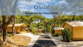  Presentation with teepee - Presentation having luxurious-glamping-with-teepee-camping background and a light blue colored foreground