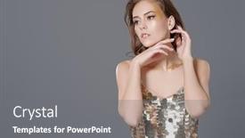  Presentation with golden woman - Colorful PPT layouts enhanced with luxurious-lifestyle-close-up-portrait backdrop and a gray colored foreground