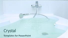  Presentation with design - Beautiful slide deck featuring luxurious modern design of bathroom backdrop and a cool aqua colored foreground