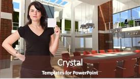  Presentation with interior design office - Theme with luxurious modern office interior background and a tawny brown colored foreground