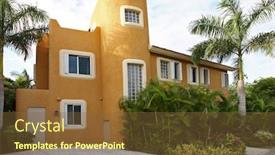  Presentation with home garden - Slide deck having luxurious-modern-single-family-home background and a tawny brown colored foreground