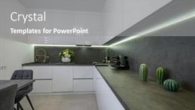  Presentation with granite - Theme featuring luxurious-modern-trendy-white background and a gray colored foreground