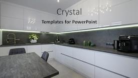  Presentation with granite - Slide deck having luxurious-modern-trendy-white background and a light gray colored foreground